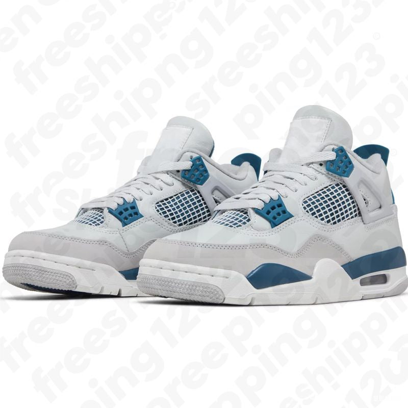 Free Shipping 4S Designer Trainers Basketball Shoes Men Women Forget Me Not Military Black Cat White Cement University Blue Outdoor Sports Outdoor Trainer Sneakers