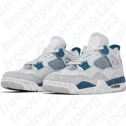 Free Shipping 4S Designer Trainers Basketball Shoes Men Women Forget Me Not Military Black Cat White Cement University Blue Outdoor Sports Outdoor Trainer Sneakers
